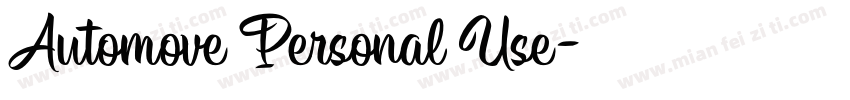 Automove Personal Use字体转换